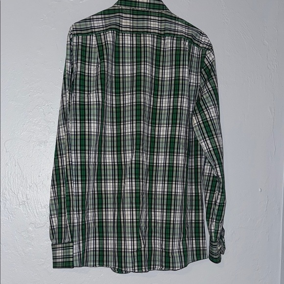 Tommy Hilfiger Green and White Casual Button Down Shirt - Picture 5 of 7